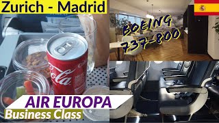 Is it bueno Air Europas Business Class on the Boeing 737800  Zurich to Madrid [upl. by Bryanty]