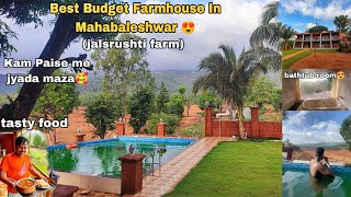 Best Budget Farmhouse Villa In Mahabaleshwar Tapola  Best Food Swiming pool View😍  Jalsrushti [upl. by Aerdnat]