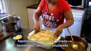 LASAGNA DE RES RICOTTA Y MOZZARELLA Recetas de cocina [upl. by Ytsanyd]