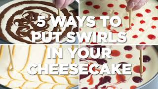 5 Ways to Put Swirl in Your Cheesecake [upl. by Sanoy]