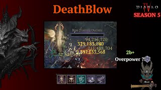 MinMaxed 24 BILLION Deathblow Overpower  Barbarian Build Stats  Diablo 4 Season 5 [upl. by Shelby]