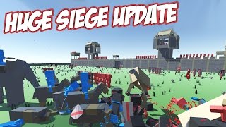 MORTARS AND CANNONS SIEGE CUSTOM BUILT CASTLE Huge New Update  Ancient Warfare 2 Gameplay [upl. by Ntsyrk]