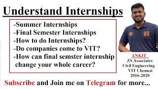 INTERNSHIPS explained  VIT Chennai amp Vellore [upl. by Auqenet305]