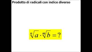 Prodotto di radicali con indice diverso [upl. by Humph]