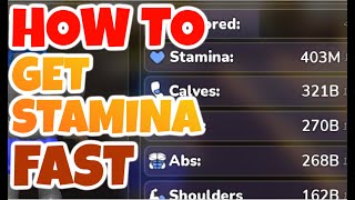 HOW TO GET STAMINA FAST IN GYM LEAGUE ROBLOX [upl. by Irret]