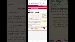 PNB net banking user id and password bhul gaye to kya kare pnbnetbanking vishaljey shortvideo [upl. by Arevle]