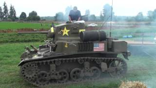 M3 A1 Stuart tank firing [upl. by Alana]