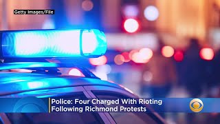 Police 4 Charged With Rioting Following Richmond Protests [upl. by Nicram892]