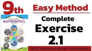 Class 9 Maths NBF Exercise 21National Book Foundation class 9 Math Exercise 21 Kashifbaigacademy [upl. by Naujad]