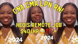 HEDIS 2024 Jobs Hiring NOW‼️LPN RN CNA CMA MomNurse Fashionista is live [upl. by Narton]