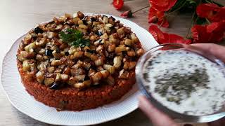 LOKANTA USULÜ Bulgur Pilavı Nasıl YapılırPatlıcanlı Bulgur Pilavı Tarifi [upl. by Roban]