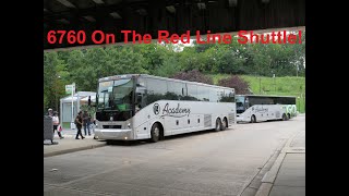 NeoplanDude  Academy Bus Lines 2017 Vanhool CX45 6760 On The Red Line Shuttle Limited 1 [upl. by Aminta]