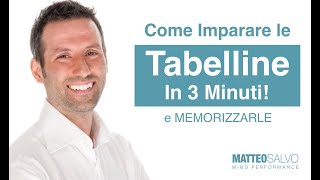 Come imparare le tabelline in 3 minuti [upl. by Proud214]