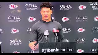 Patrick Mahomes talking about Justyn Ross game against the Minnesota Vikings [upl. by Lienet]