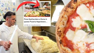 Pizzaiolo Napoletano ci mostra come prepara limpasto con biga per la sua Pizza Napoletana a Roma [upl. by Farnham]