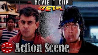 Chattan  Action Scene  Rajesh Hamal  Dhiren Shakya  Sanchita Luitel  Nepali Movie Clip [upl. by Ellinad866]