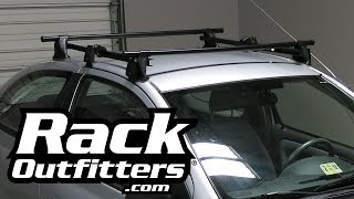 Toyota Echo Yakima Q Tower Round Bar Roof Rack 0005 by Rack Outfitters [upl. by Seraphine]