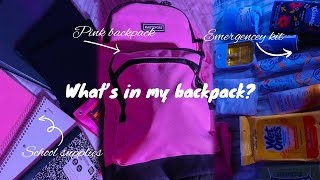 WHATS IN MY BACKPACK  sophomore edition  emergency kit school supplies [upl. by Naginnarb613]