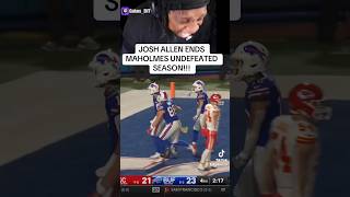 Josh Allen Takes the Chiefs 0 And Hands them their first loss buffalobills joshallen [upl. by Lienaj]