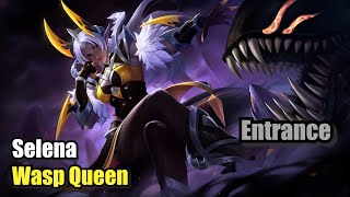 Selena Wasp Queen Skin Normal Entrance Upscale 4K Mobile Legends MOBILELEGENDS [upl. by Ynottirb]