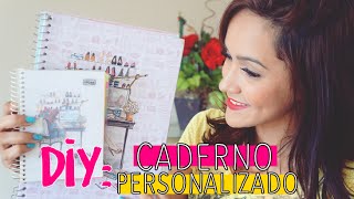 Como fazer um caderno personalizado ♥ capa e folhas [upl. by Enos]