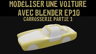 modéliser une voiture avec blender 282 ep10 carrosserie p1 [upl. by Josee]