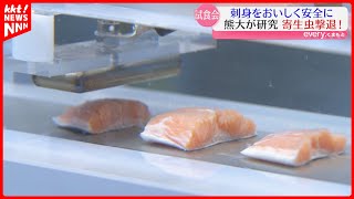 【刺身をおいしく安全に】味や食感を守りながらアニサキスを撃退する技術を熊大が開発！ [upl. by Raseda]