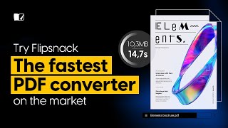 Try Flipsnack  the Fastest PDF Converter on the Market  Flipsnackcom [upl. by Kreitman267]