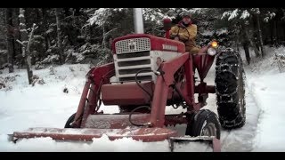 Otter Creek Redneck  International Harvester Farmall 460 Tractor Plowing Snow [upl. by Jalbert979]