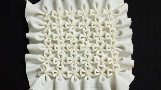 Smocking Tutorial  Flower Pattern [upl. by Weidman24]