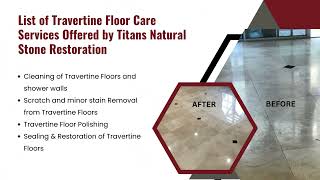 Travertine Floor Cleaning amp Polishing Services in Manhattan Beach CATravertine Floor Restoration [upl. by Levins]