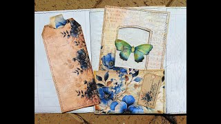 Blue Floral Journal Freebie and Flip Out Page [upl. by Leigh]