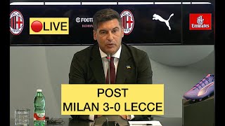 🔴 MILANLECCE 30  FONSECA POST PARTITA [upl. by Giltzow]