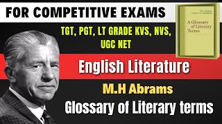 Literary Terms  Literary Terms in English Literature  MH Abrams Glossary of Literary terms [upl. by Greenburg]