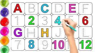 Abc alphabets1234 number countingabcd phonics1 to 100shapescolorsrhymes for kids and toddlers [upl. by Reich]