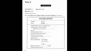 Host Family Applicant IELTS Listening Test [upl. by Kahcztiy349]