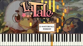 La Tale  Waterfall Forest Synthesia Piano Tutorial [upl. by Dinin]