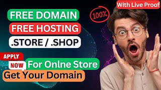 Free store domain  Free Domain Name website 2024 Get Free Domain and Hosting  Free Shop Domain [upl. by Annayi]