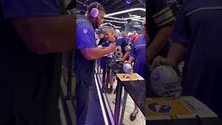 Christian Darrisaw making time for the fans skol [upl. by Ahsilad]