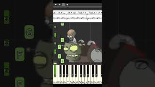 Piano Plants VS Zombies  Brainiac Maniac Theme Song Synthesia  Sheet Piano [upl. by Chloe52]