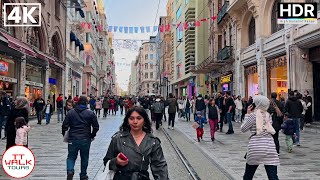 Istanbul Walking Tour  Taxim Square amp Istiklal Street  4K HDR [upl. by Job]