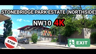 REGENERATED STONEBRIDGE PARK ESTATE NORTHSIDE NW10 HARLESDEN  LONDON HOODS IN 4K [upl. by Edniya44]