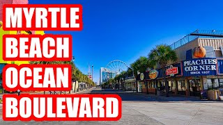 MYRTLE BEACH OCEAN BOULEVARD CHRISTMAS WEEK DECEMBER [upl. by Wardieu]