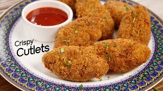 Vegetable Cutlet  Crispy Street Style Evening Snack Recipe  CookingShooking [upl. by Jalbert]