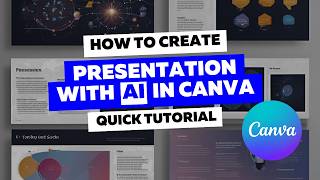 Canva AI Presentation Maker  Quick Tutorial for Beginners How to create presentation in Canva [upl. by Atilrep]