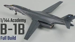 Rockwell B1B Lancer USAF 1144 Academy 12620 Full Build Video  RWO Models [upl. by Nniroc411]