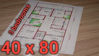 40 x 80 house plan map  40x80 home design 4080 house design [upl. by Onivla]