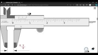 Medir con calibrador vernier en pulgadas 8 Divisiones [upl. by Enelehs]