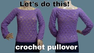 Winter Warmth A Cozy Crochet Pullover Crochet tutorial 23 [upl. by Oliy903]