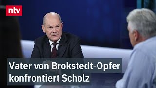 quotJeden Tag sterben Menschenquot  Vater von BrokstedtOpfer konfrontiert Scholz  ntv [upl. by Dreyer]